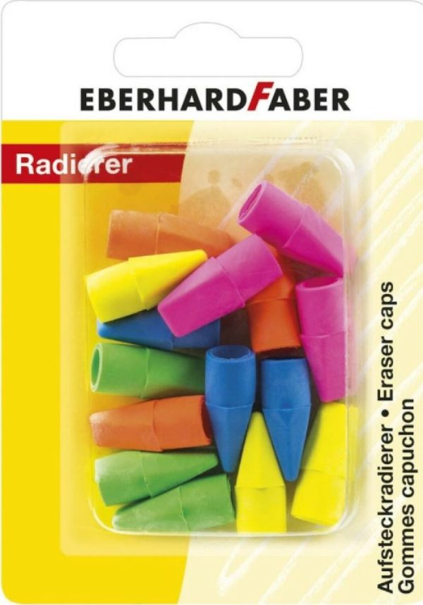 Eberhard Faber Σετ Γόμες για Μολύβι Καπάκι σε Blister 15τμχ