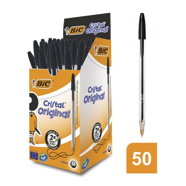 Bic Στυλό Διαρκείας Cristal 1mm ΜΑΥΡΟ - Image 2