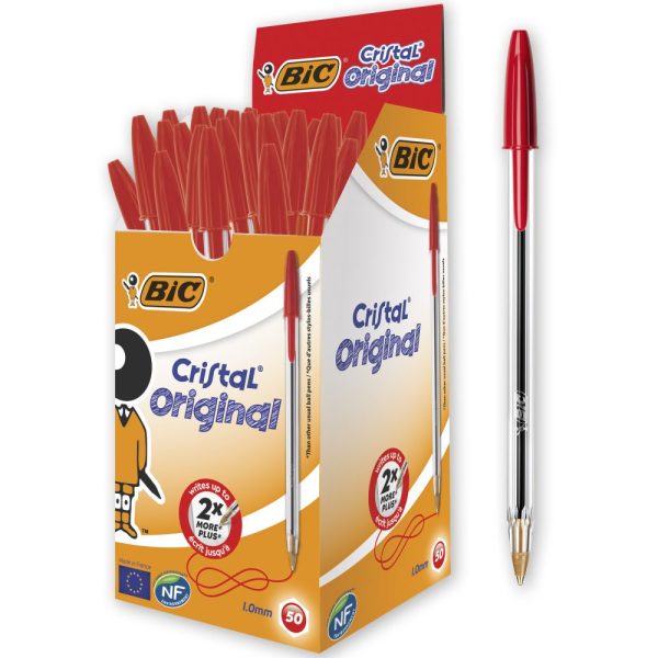 Bic Στυλό Διαρκείας Cristal 1mm ΚΟΚΚΙΝΟ - Image 2