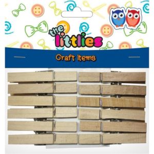 Μανταλάκια Ξύλινα The Littlies 48mm 12τμχ
