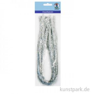 Σύρμα Πίπας Μεταλιζέ Ασημί 9 mm-50 cm Silver 10 τμχ