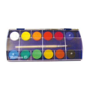 Pelikan Opaque Paint Box Σετ Νερομπογιές με Πινέλο σε Κασετίνα 12 Χρωμάτων