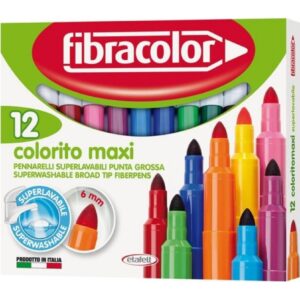 Μαρκαδόροι Fibracolor Colorito Maxi 12 Τεμάχια Superwashable